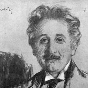 Albert Einstein Print, German Physicist, 1920s Albert Einstein Print, German Physicist, 1920s