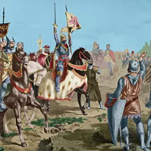 Alfonso VIII celebrating victory