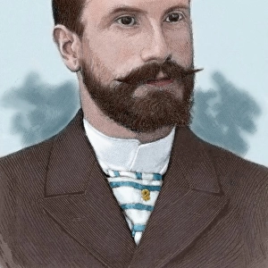 Alfredo Branas Menendez (1859-1900). Colored ngraving