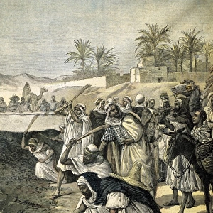 Algeria (1891). Algerians fighting the locust