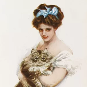 AMERICAN WOMAN AND CAT