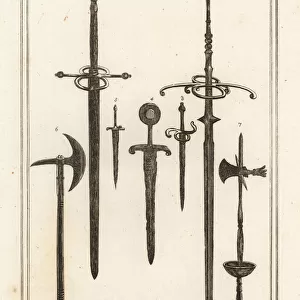 Ancient swords, daggers and battle-axes