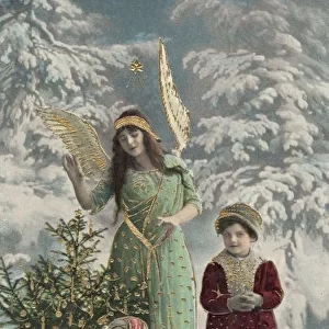 Angel, Children, Tree