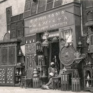 Antique and curio shop for tourists in Cairo, Egypt