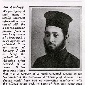 Apology to Greek Orthodox priest alleged to have eaten wife