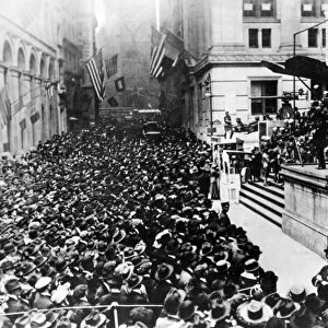 Armistice Day on Wall Street, New York, USA, WW1