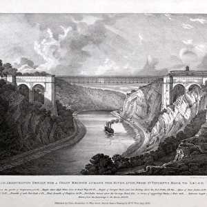Armstrongs design for a chain bridge across the River Avon