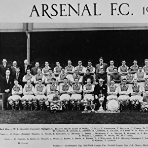 Arsenal Football Club team and officials 1954