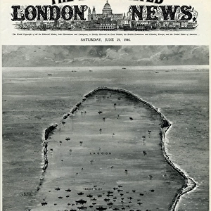Atom bombers view of Bikini Atoll by G. H. Davis