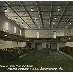 Auditorium, Masonic Cathedral, Bloomsburg, Pennsylvania, USA