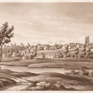 Axminster Devon Print: Carpetmaking Townscape Axminster Devon Print: Carpetmaking Townscape