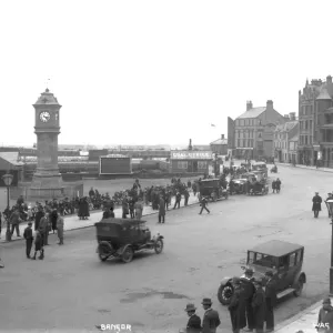 Early 20th-century Print of Bangor Quay Street Scene Early 20th-century Print of Bangor Quay Street Scene