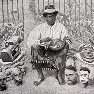 Bantu craftsman of Douala, Cameroon, Central West Africa