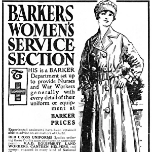 Barkers Womens trench coat, WW1 advertisement