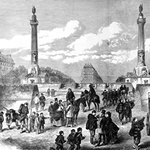 The Barricades at Trone, Paris; Franco-Prussian War, 1870-1