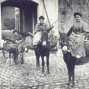 Basque people on their way to market, French Pyrenees