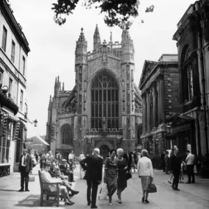 Bath Abbey Visitors Print, Somerset, England Bath Abbey Visitors Print, Somerset, England