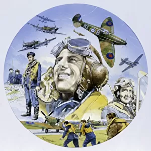 Battle of Britain Framed Print Collection: Dogfights