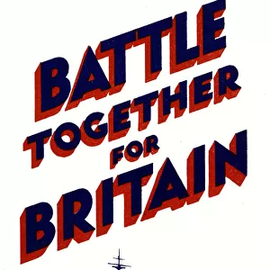 Battle Together for Britain booklet cover, WW2