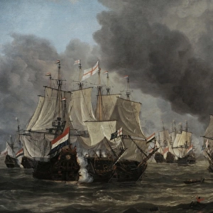 The Battle of Livorno, 1653-1664, by Reinier Nooms, called Z
