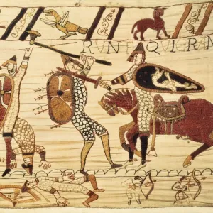 Tapestría de Bayeux, 1066-1077, Batalla del Hastings Tapestría de Bayeux, 1066-1077, Batalla del Hastings