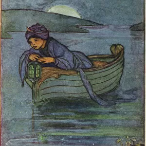 Bearing on my shallop. Illustration by Florence Harrison of Tennysons poem