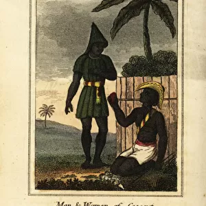 Bijogos man and woman of Cazegut (Guinea Bissau), 1818