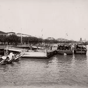 Boats along the Bund, Shanghai, China, late 19th century