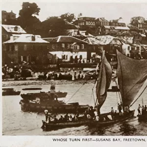 Boats in Susans Bay, Freetown, Sierra Leone