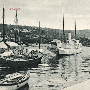 Boats on the water at Volosco, Croatia