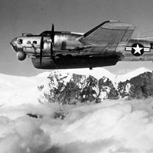 Boeing SB-17G Flying Fortress 43-39457 overflying mountain