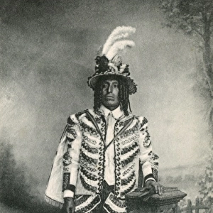 Bolivian dancer in decorated costume