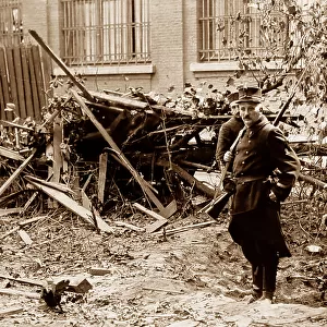 Bomb damage, Antwerp, Belgium, First World War