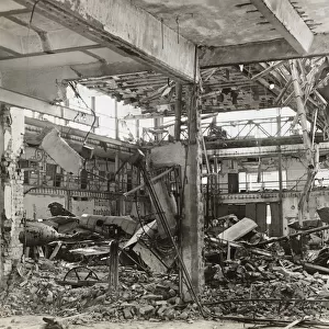 Bombed Hangars with Booby-Trapped Wreckage and Rubble at?