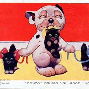Bonzo - Postcard by George Studdy