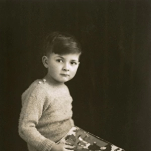 Boy with Book on Lap