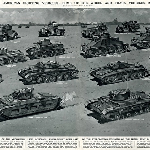 British and American fighting vehicles by G. H. Davis