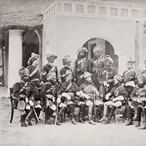 British army India, officers of 12th Bengal Cavalry 1871