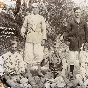 British troops in India pretend to be rock-breaking convicts