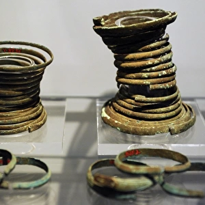Bronze bracelets from graves of the Piikkio cemetery. Finlan