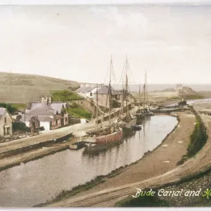 Bude Canal and Harbour Print 1900 Bude Canal and Harbour Print 1900