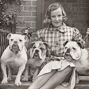 Bulldogs exhibited at Crufts dog show 1930 s