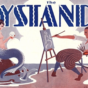 Bystander front cover 5 February 1930, artist and mermaid