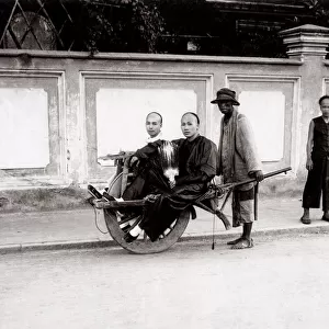 c. 1880 China transport by wheelbarrow