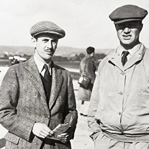 C. W. A. Scott, right, and his co-pilot Giles Guthrie prio?