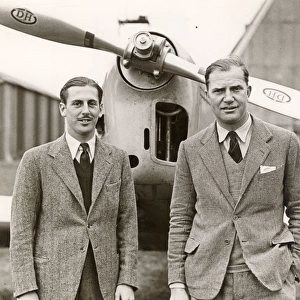 C W A Scott, right, and his co-pilot Giles Guthrie