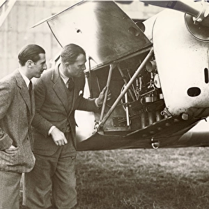 C W A Scott, right, and his co-pilot Giles Guthrie