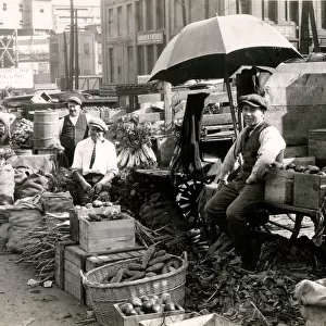 Canada c. 1920 vegetables Bonsecours Market Montreal