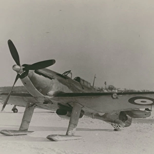 Canadian Hawker Hurricane XII, 5624, fitted with skis