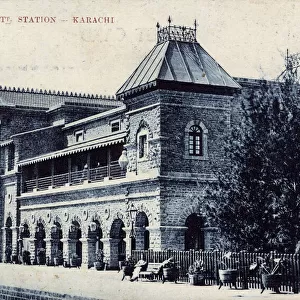 Cantonment Railway Station, Karachi, British India